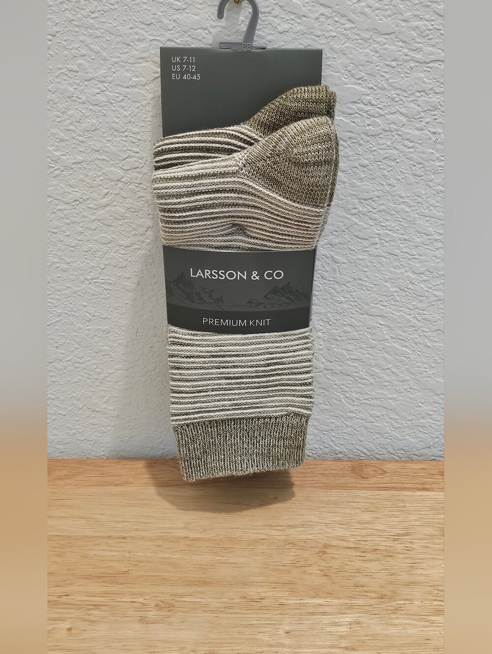 NWT Larsson & Co Premium Knit Boot Socks Men’s 2-Pack Size 7-12